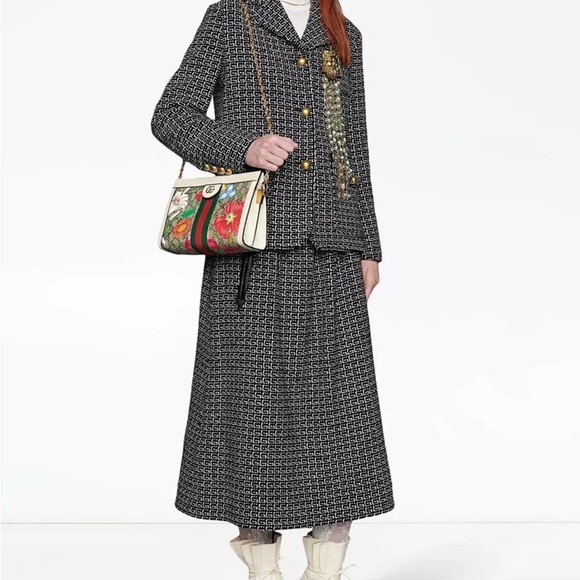 EUC GUCCI GG SUPREME MONOGRAM FLORA OPHIDIA Chain Shoulder Bag - Picture 3 of 16